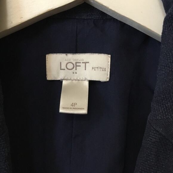 Loft Navy Cropped Lined Blazer - Picture 3 of 12